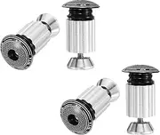 uxcell 2Pair Bar End Plugs Aluminum Handlebar End Caps Bike Plugs 0.6oz Expanding Locking for MTB Road BMX Fixed Gear Bike, Black