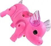 KOMBIUDA Adorable Cartoon Electric Pig Interactive Walking Electronic for Fun Music Light Up Features for Developing Coordination Skills