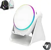 4-in-1 360° Rotating Bluetooth Speaker Stand, Cell Phone Stand with Cordless Induction Speaker, Anti-Slip Base Hd Surround Sound, Gifts for Men (White)