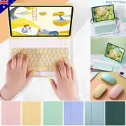 For iPad 5/6/7/8/9/10th Gen Air Pro 11'' 13" Bluetooth Keyboard Mouse Case Cover