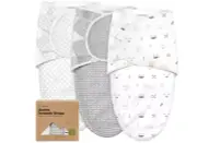 KeaBabies 3-Pack Organic Baby Swaddle Sleep Sacks - Newborn Swaddle Sack, Erg...