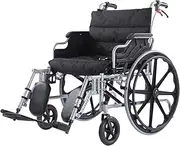 Rolling Walkers Thickening Widened Wheelchair Sitting Width 58CM Large Obese People 150KG Elderly Self Propelled Lightweight Folding Self-Propelled Wheelchair