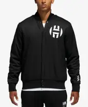 $150 adidas James Harden Varsity Bomber Jacket black, size Medium NWT! DM2864