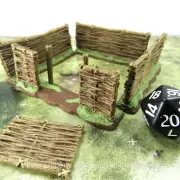 Medieval Farmer ~ WATTLE FENCE GATE Wall Pathfinder D&D 4D Settings miniature