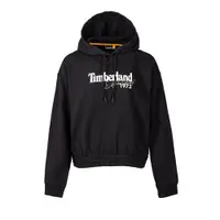 在飛比找ETMall東森購物網優惠-Timberland 女款黑色有機棉縮口下擺連帽上衣A42B