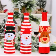 Knitted Christmas Bottle Cover - Santa, Reindeer, Snowman