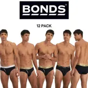 Bonds Mens Guyfront Brief Functional Fly Front Claasic Styling 12 Pack MWKU3A