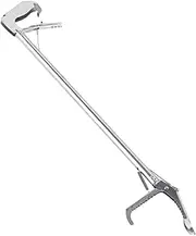 Snake Catcher Eels Clamp Multipurpose Crab Tongs Stainless Steel Anti- Slip Tongs Reptile Grabber Lockable Heavy Duty Equipment Handling Tool, 75cm