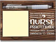 Nurse Practitioner Appreciation Gifts, Thank You Gift for Health Care Worker, Nursing Office Coworkers Staff Appreciation Gifts, Sticky Note Holder Wooden Notepad & Pen Holder 6.5" x 4.7" - FTA287
