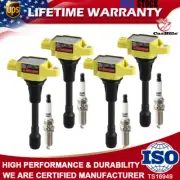Pack of 4 Ignition Coil + Spark Plug Fits Nissan Altima Cube Rogue Infiniti FX50 (for: Nissan)