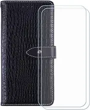 LCEHTOGYE Cover for Lebest L20 2109 + 2 Slice HD Tempered Glass,Shell BracketBumper Protective Back Case - Anti-Scratch Screen Protector for Lebest L20 2109 -HZEY-Black