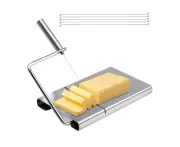 Cheese Slicer Stainless Steel Cheese Slicer with 5 Replacement-wires - Style 1