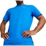 Puma Cloudspun Mens Running Top Blue Short Sleeve Breathable Reflective T-Shirt