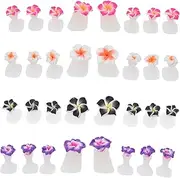 PACKOVE 32Pcs Silicone Toe Separator Flower Design Nail Polish Spacers for Pedicure Comfortable and Durable Toe Separators for Home