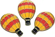 [Novel Merk] Hot Air Balloon & Flight Lapel Pin, Hat Pin & Tie Tack Set - with Clutch Back