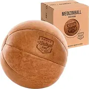 Medizinball aus Vintage Leder | Traditional Gewichtsball | Trainingsball für Krafttraining und Muskelaufbau | Slammball aus Rindsleder | Handveredelt in Deutschland
