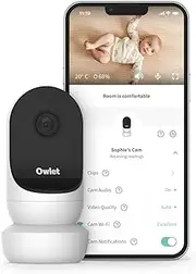 Owlet Cam Version 2 Smart Baby Safety Monitor with Camera and Audio - HD Video Camera, Encrypted WiFi, Night Vision - iOS and Android Compatible