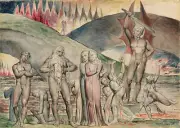 William Blake - The schismatics Giclee Fine Art Print on Canvas Wall Decor 36"