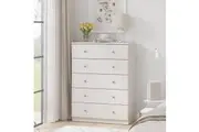 Cosmoliving Harriet 5 Chest of Drawers Tallboy Dressers White - Spacious Storage Solution