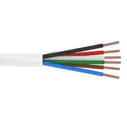 1000' 18 AWG 6 Conductor Unshielded Plenum CMP Security Alarm Cable White 300V