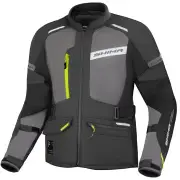 Alpha Waterproof Black Grey Yellow Textile Motorcycle Jacket