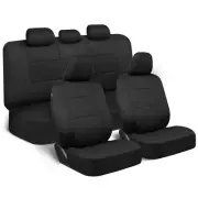 Solid Black PolyPro Car Seat Covers for Car Truck SUV Van - Universal Fit (for: Isuzu)