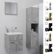 Bathroom Furniture Set Mirror Cupboard Chipboard Multi Colours/Sizes vidaXL