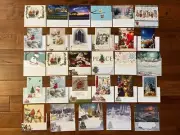 Christmas Cards Assorted Lot of 29 Vintage Unused w/ Matching Envelopes!