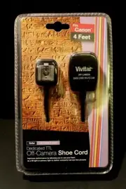 Vivitar FCCAN Flash Cord for Canon Digital Cameras (Black) 4 Feet