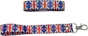 Set of UK flag elastic Wrist band wristband/Key tag gift union jack Great Britain united kingdom