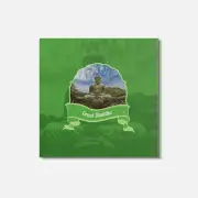 The Great Buddha Of Kamakura Japan 4'' X 4'' Square Wooden Coaster