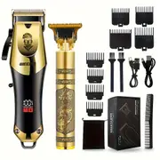 2-Piece Multi-Functional Grooming Hair Clippers Set – USB Charging