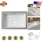Chic Undermount 17x12 Bathroom Sink – Durable and Stylish White Ceramic Design