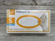 MEDLINE FITGUARD ES Stretch Vinyl Exam Gloves *1 Box 150ct* Size: Small Exp 4/26