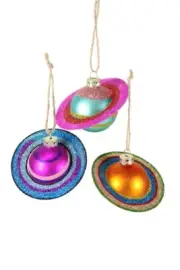 Cody Foster Cosmic Saturn Ornaments (Set/3)
