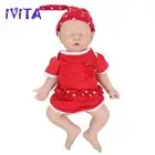 IVITA 43cm Full Body Silicone Reborn Baby Girl Doll Unpainted Baby Toys Gift