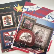 2 Stoney Creek PATRIOTIC, FLAG, USA, AMERICANA Counted Cross Stitch Charts Books