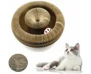 Cat Scratching Board, Cat Toys with Bell, 2 in 1 Corrugated Cat Scratching Mat, Interactive Scratching Toys, Eating Toys, Cat Scratching Boards