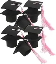 Graduation Cap Cake Toppers Miniature Doctoral Hat Decorations for Graduation Parties Cake Ornaments for Celebrations Safe and Stylish Picks for Cupcakes and Desserts