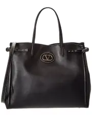 Valentino Antibes Medium Leather Tote Women's Black