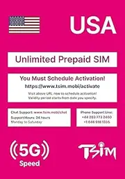 USA SIM Card 9 Day with Unlimited Data/Calls & Texts | 5G Data