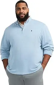 [IZOD] Men's Big & Tall Performance Comfort Quarter Zip Long Sleeve Shirt