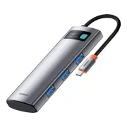 Baseus 7-in-1 Type-C Docking Station with USB3.0*3 / PD100W Type-C / 4K@60Hz HD / SD&TF Card Reader Slot for Laptop PC C