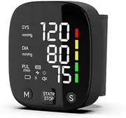 [Shinekoo] Automatic Wrist Blood Pressure Monitor with LCD Screen, Rechargeable Tonometer, Wrist Cuff, Digital Irregular Pulse, Heart Rate Tensiometer, Transmits