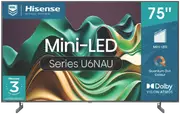 "Hisense 75"" U6NAU Mini-LED 4K QLED Smart TV 24"