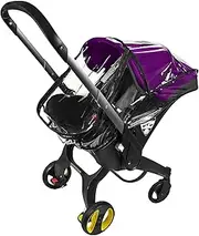 Dioshark Baby Stroller Rain Cover Compatible with Doona Stroller, Waterproof Baby Stroller Carrier Transparent EVA Rain Cover, Travel Weather Shield with Zip and Window Opening for Baby Pushchair Pram