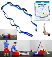 Cando Stretch Out Strap with Instructional Exercise Guide - Blue