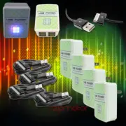 4X 4 USB PORT HUB AC WALL ADAPTER+10FT CABLE POWER CHARGER SYNC BLACK GALAXY TAB