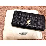 BURBERRY 博柏利 長夾 TB LOLA 菱格紋縫布 皮革 MERCARI 日本直送 二手