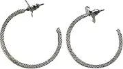 [Gloria Vanderbilt] Textured Open Hoop Earrings
